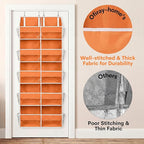 Over The Door Organizer 5 Tiers, Extra Large Behind Door Storage of 10 Compartments, 80 lbs Weight Capacity Hanging Storage O