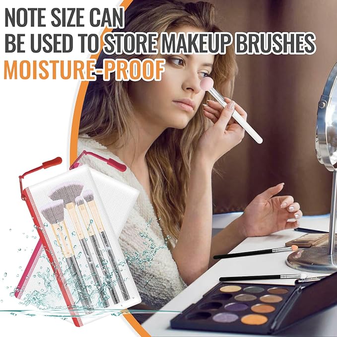 24pcs Mesh Zipper Pouch Bags 9.3 x 4.7 Inches, 8 Color Small Clear Pouches Bulk, Travel Cosmetics Organization, Classroom and