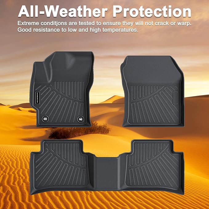 TPE Floor Mats for 2020-2026 Toyota Corolla Sedan (Include Hybrid) All Weather Car Floor Liners Fit Toyota Corolla Accessories Black