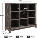 EnHomee 9 Cube Storage Organizer and Shelves, Cubby Storage Organizer, Bookshelves with Storage for Home and Bedroom, Black O