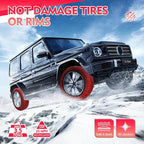 K-Musculo Snow Socks for Tires, Snow Socks Snow for Car SUV Pickup Easy to Use, Ultimate Grip, Washable.100 KM Safely In The 