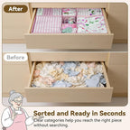 GRANNY SAYS Drawer Organizer Clothes, 12 Pack Dresser Organizer Bins for Nursery, Closet Organization and Storage Dividers fo
