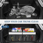 Femuar Car Trunk Organizer, Car Storage Organizer with Large Capacity Waterproof Collapsible Trunk Organizer for Car Suv/Jeep/