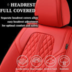 Coverado Seat Covers, Car Front Seat Covers with Backrest, Nappa Leather Car Seat Protectors,Waterproof &Breathable,Anti-Slip