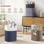 Laundry Basket,Woven Cotton Rope Laundry Hamper,Versatile Storage for Dirty Clothes,Baby Toys,and Blankets in Bathroom, Nurse