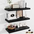 Fun Memories 12 Deep Floating Shelves for Wall | 30W x 12D Large Floating Shelves | 3 Pack Storage Space Wall Mount Shelf for