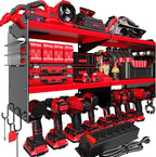 Spampur Power Tool Organizer Wall Mount with Charging Station, 15 Min Assembly & Maximum 420lbs Load by Heavy Duty Metal, 8 S