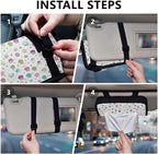 Car Tissue Holder Car Visor Organizer Tissue Box Holder for Car Sun Visor Organizer with Car Vehicle Accessories Essentials Interior for Women Men Kawaii Owls and Flowers