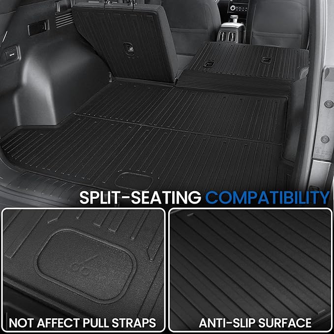 Floor Mats Set for Hyundai Tucson 2022-2025 2026 Hybrid Version (Not fit Gas and PHEV), All Weather TPE Cargo Liner Backrest Mat Trunk Mat Door Sill Guards Accessories (Hybrid Model)