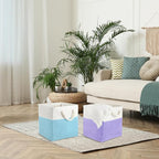 Geiserailie 6 Pcs 11 x 11 Inch Cube Storage Bins Fabric Storage Organizer Bins Foldable Cube Baskets with Sturdy Carry Handle