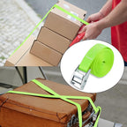 Cartman 1" x 12'Lashing Straps Cargo Tie-Down Strap Up to 600lbs, 6pk in Carry Bag, Green
