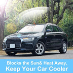 TINGLU Sun Shade for Audi Q3 2013-2018 Accessories Windshield Sun Shade Window Shade UV Rays Protection Sun Visor Cover with Steering Wheel Sunshade Storage Bag