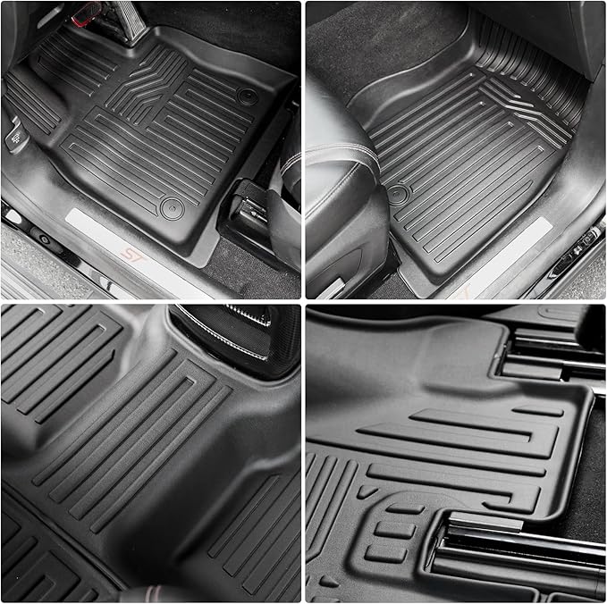 Floor Mats for 2020-2025 2026 Ford Explorer 7 seat Accessories, Cargo Mat with Backrest Mat All Weather TPE Waterproof for Ford Explorer 7 Passenger Bench Seat ST Accessories 2025 2024 2023