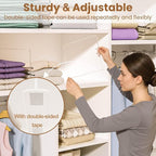 Purse Organizer for Closet Shelf Dividers: 6 Pack Acrylic Clear T-shaped Vertical Shelves Separators - Durable Space Saver Ea