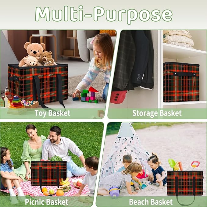 Reusable Grocery Bags Heavy Duty Shopping Bags Foldable Large Tote Bags with Long Handles & Hard Bottom