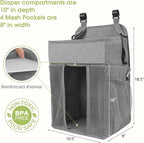 Maliton Changing Table Diaper Organizer - Baby Hanging Diaper Stacker Nursery Caddy Organizer for Cribs Playard Baby Essentia