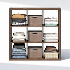 Furinno Cubic Closet Organizers and Storage, 9-Cube Closet Organizer, Open Shelf Closet Storage, Extra Thick Frame for Wardro
