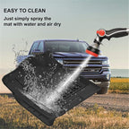 KIWI MASTER Floor Mats for 2014-2018 Chevy Silverado/GMC Sierra 1500 Crew Cab, 2015-2019 Silverado/Sierra 2500/3500 HD Crew Cab Front Rear Seat 2 Row All Weather Mat Liners Black