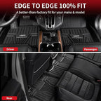 LASFIT Floor Mats for Honda CR-V 2026 2025 2024 2023 (Gasoline & Hybrid & e:FCEV), All Weather TPE Custom Fit Anti-Slip Pet Friendly Car Liners, 1st & 2nd Row Black