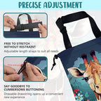 Car Garbage Bag Giraffe and Colorful Flowers Drawstring Car Trash Bag Hanging for Back Seat with Adjustable Buckle Canvas Vehicle Trash Can Easy-to-Install