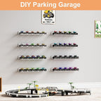 upsimples 8 Pack Acrylic Shelves Wall Organizer and Storage, 15" Display Shelf for Figure, Toy Cars, Perfume, Kids Bookshelf 