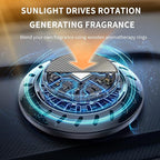 Kwak's Car Air Freshener,Rotating Solar Aromatherapy Essential Oil Diffuser Scent Car Decoration Car Interior Accessories(red