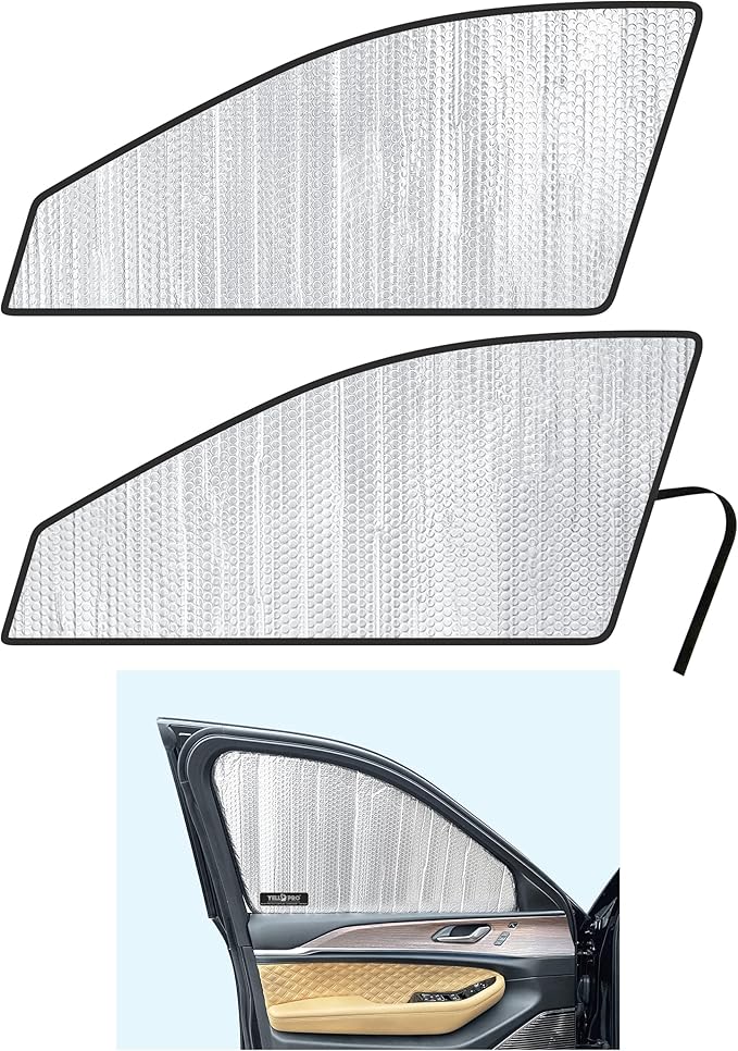 YelloPro Side Window Front Seat Sunshade (Set of 2) Custom Fit for 2021 2022 2023 2024 2025 2026 Jeep Grand Cherokee L (Long-Wheelbase), Laredo, Altitude, Limited, Overland, Summit, Reserve, SUV