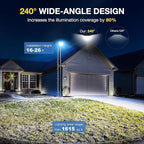 9000W Pro Large Solar Street Lights Outdoor with Thickened Shell, Commercial Grade Street Light Dusk to Dawn, Motion Sensor Solar Security Flood Light Waterproof for Parking Lot, Yard, Driveway, Farm