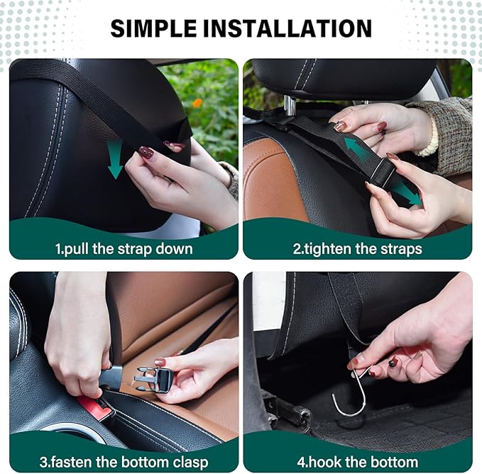 Highland Cow Sunflower Field 2 Pack Multifunctional Car Seat Back Organizer, Backseat Kick Protectors Vehicle Storage Bag with Tablet Holder