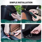 Highland Cow Sunflower Field 2 Pack Multifunctional Car Seat Back Organizer, Backseat Kick Protectors Vehicle Storage Bag with Tablet Holder