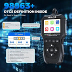OBD2 Scanner Diagnostic Tool, Check Engine Light Car Code Reader with Reset, Battery Tester, Live Data, Freeze Frame, I/M