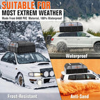 ACLONG 21 Cubic Feet Car Roof Bag 840D Waterproof Rooftop Cargo Carrier Bag for All Cars with/Without Racks Includes Anti-Slip Mat Storage Bag Combination Lock 6 Door Hooks
