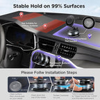 Vacuum Magnetic Phone Holders for Your Car 2026 Suction Cup Phone Mount with Washable Nano Gel Pads 360° Adjustable Phone Mount,Travel Gifts, Car Phone Holder for Smartphone Car/Gym/Mirror