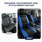 Skechers Men’s Seat Covers, Air-Cooled Memory Foam Car Seat Covers Front Seats, Airbag Compatible,Universal Fit for Most Cars
