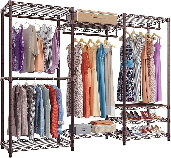 VIPEK V5 Portable Closet Wardrobe Heavy Duty Clothes Rack Metal Freestanding Clothing Racks, Adjustable Custom Closet Racks w