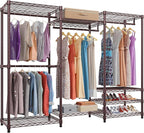 VIPEK V5 Portable Closet Wardrobe Heavy Duty Clothes Rack Metal Freestanding Clothing Racks, Adjustable Custom Closet Racks w