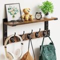Oraich Wall Hooks with Shelf, Coat Rack Wall Mount for Coat Backpack Key Clothes Hanger, Wall Floating Shelf Hanging in Entry