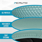 PIC AUTO Steering Wheel Cover, Glitter Gel Particles & Mint Luxury Leather Car Steering Cover, Universal Fit 14.5"-15.5" Anti