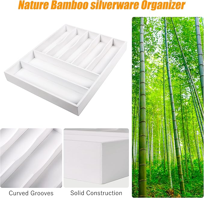 Kitchen Silverware Drawer Organizer and Storage Deep Cookware Utensil Cutlery Rack Office Drawer Organizer Tray Amazon Basics