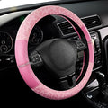 Road Comforts Leopard Steering Wheel Cover for Women, Cute Anti-Slip Microfiber Leather, Universal Fit 14.5-15 Inch Round Ste