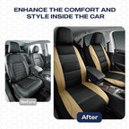 Skechers Men’s Seat Covers, Air-Cooled Memory Foam Car Seat Covers Front Seats, Airbag Compatible,Universal Fit for Most Cars