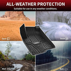 LASFIT Floor Mats for Honda CR-V 2026 2025 2024 2023 (Gasoline & Hybrid & e:FCEV), All Weather TPE Custom Fit Anti-Slip Pet Friendly Car Liners, 1st & 2nd Row Black