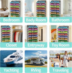Heavy-Duty, over the door shoe organizer, Extra-Wide Large, shoe organizer, Holds 30 Pairs & Supports 100lbs, shoe rack, with