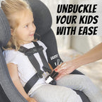 UnbuckleMe Car Seat Buckle Release Tool (As Seen on Shark Tank) - Easy Opener Aid for Arthritis, Long Nails, Older Kids - Button Pusher for Infant, Toddler Car Seats (2 Pack, Black & Gray)