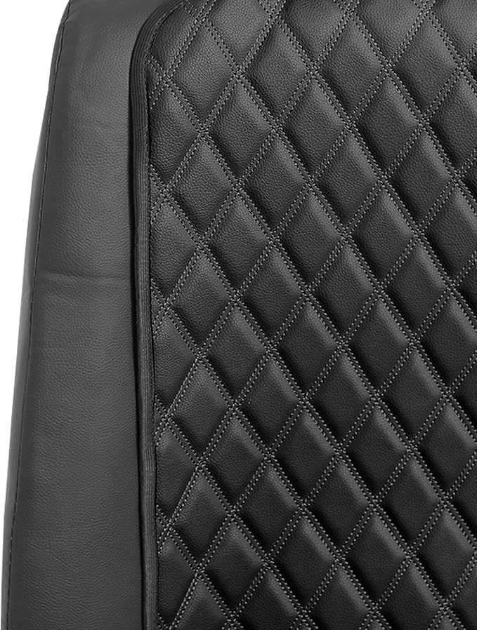 FH Group Car Seat Cushion – Faux Leather Single Front Seat Cover with Front Pockets, Airbag Compatible, Universal Fit Car Sea