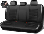 CAR PASS Memory Foam Back Car Seat Covers,Thick 3D Foam Mesh Bench Seat Covers Leather Metallic, Air Cool Rear Seat Cover Bla