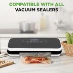 NutriChef Vacuum Sealer Bags 11x50 Rolls 2 pack for Food Saver, Seal a Meal, NutriChef, Weston. Commercial Grade, BPA Free, H