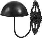 MyGift 2 Pcs Hat Holder, Cowboy Hat Rack Display Wall Mounted, Baseball Cap Organizer, Wig Helmet Hanger for Wall, Black Meta