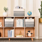 ICERZCZ Storage Baskets for Organizing Shelves, Woven Cotton Rope Baskets for Storage Books Towels Toys, Organizing Baskets, 