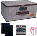 Locking Adult Game Toy Storage Organizer Lock Box Toy Storage Bins Game Toys Storage Bags with 2 Drawstring Bags, Large capac